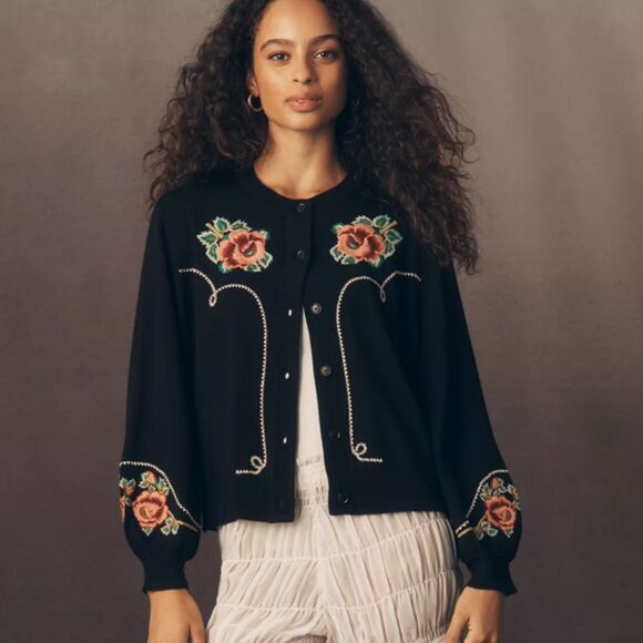 THE GREAT. Jackets & Blazers - The GREAT. Heirloom western rose cardigan A